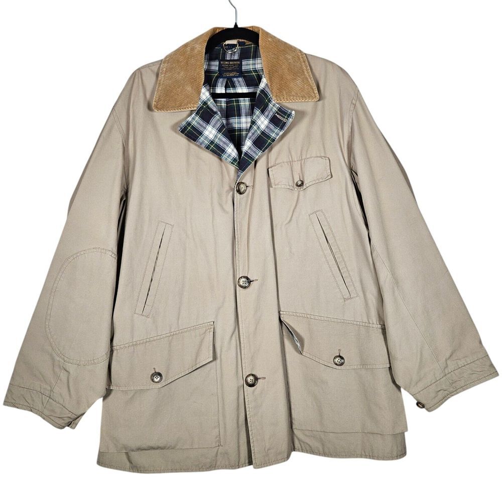 Brooks Brothers Jacket Men 42 Corduroy Collar Chore Coat Barn Field Lined Pocket